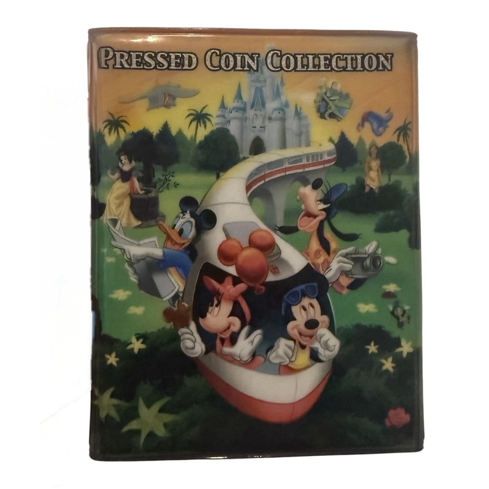 VTG NEW Walt Disney World Parks Pressed Penny Book Coin Album Mickey & Friends